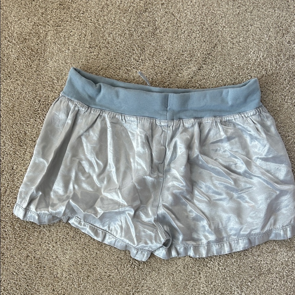 Shimmery Silver and Blue Shorts - Picture 3 of 3